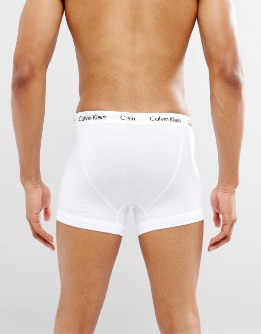 Calvin Klein Regular Cotton Stretch Trunks, Pack of 3, Black/White