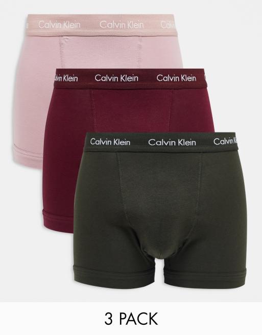 Calvin Klein Modern Cotton 3-pack stretch trunks in multi