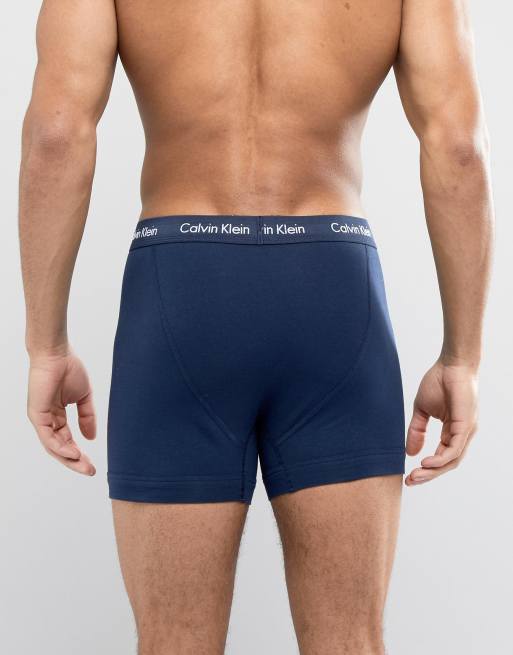 Calvin Klein Cotton Stretch 3 pack trunks in multi