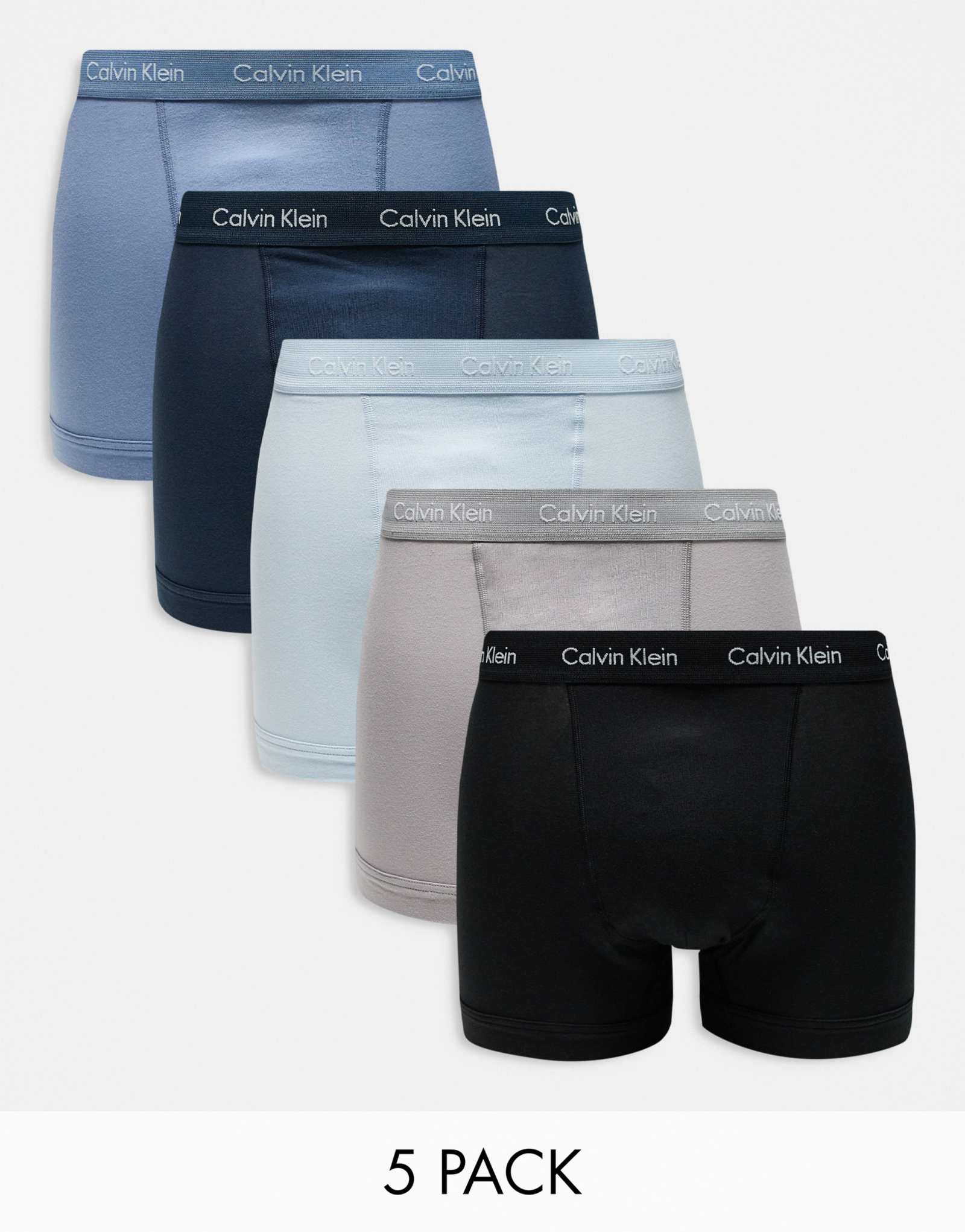 Кофр Calvin Klein Cotton Stretch из 5 упаковок синего / нейтрального цвета