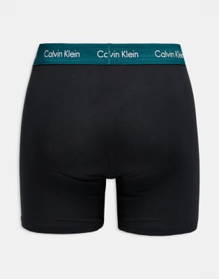 Calvin Klein Cotton Stretch Boxer Briefs 3 Pack In Black