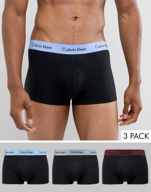 Calvin Klein Cotton Stretch - Confezione da 3 boxer aderenti a vita bassa