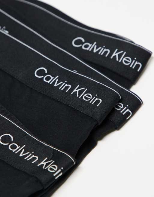 Calvin Klein Cotton Stretch - Confezione da 5 boxer aderenti neri con icona, 2 di 3