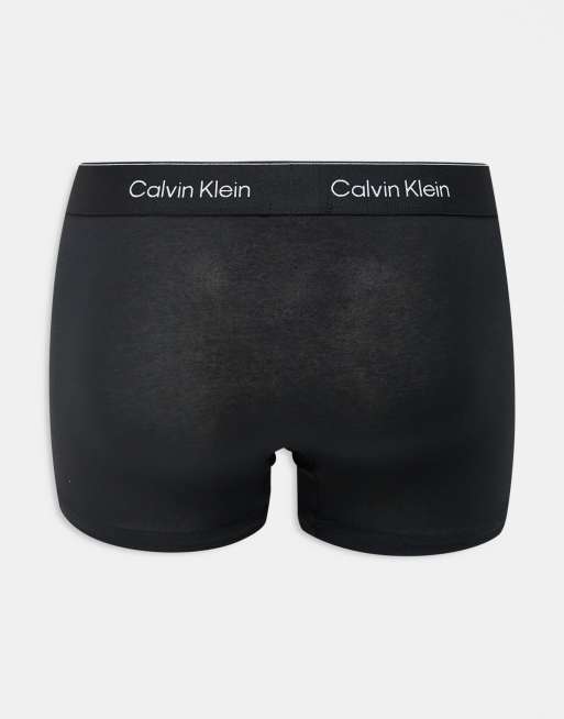 Calvin Klein Cotton Stretch - Confezione da 5 boxer aderenti neri con icona, 3 di 3
