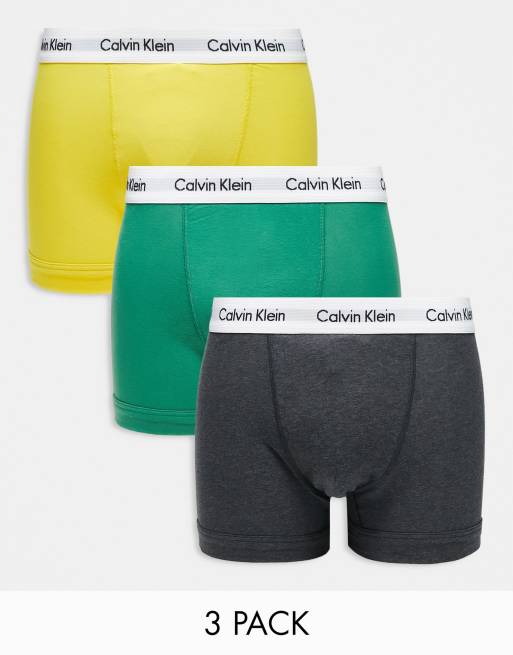 Calvin Klein Modern Cotton 3-pack stretch trunks in multi