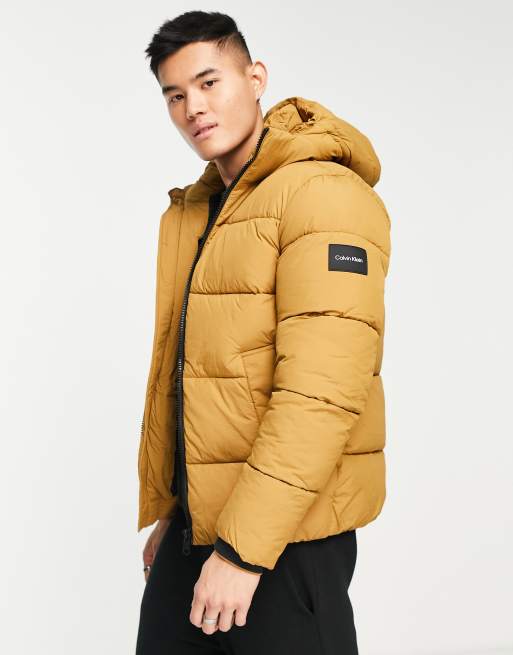 Calvin klein puffer outlet jacket with hood