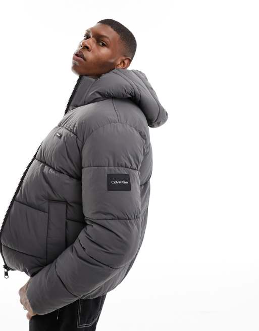 Calvin Klein Jeans two-tone ripstop puffer jacket in iridescent