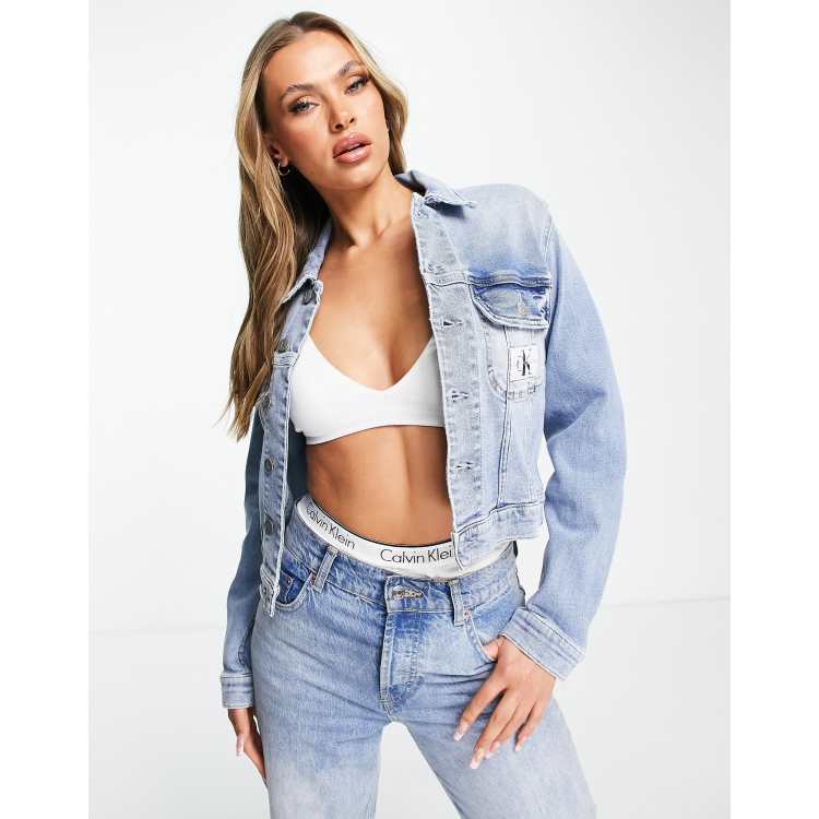 Calvin Klein Jeans Cropped Sweatshirt Blue