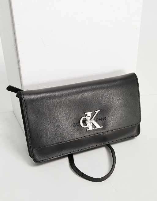 Calvin klein black clutch sale