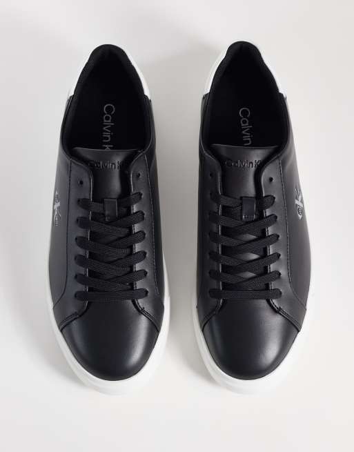 Calvin Klein – Cupsole-Sneaker aus Leder in Schwarz mit niedrigem Profil, 2 von 5