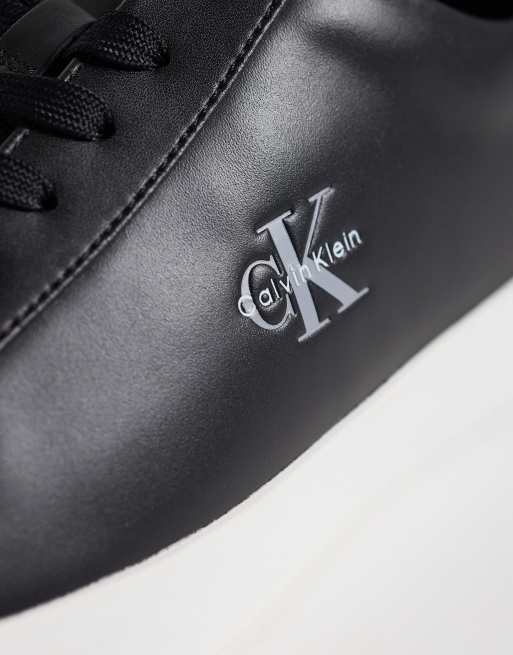 Calvin Klein – Cupsole-Sneaker aus Leder in Schwarz mit niedrigem Profil, 3 von 5