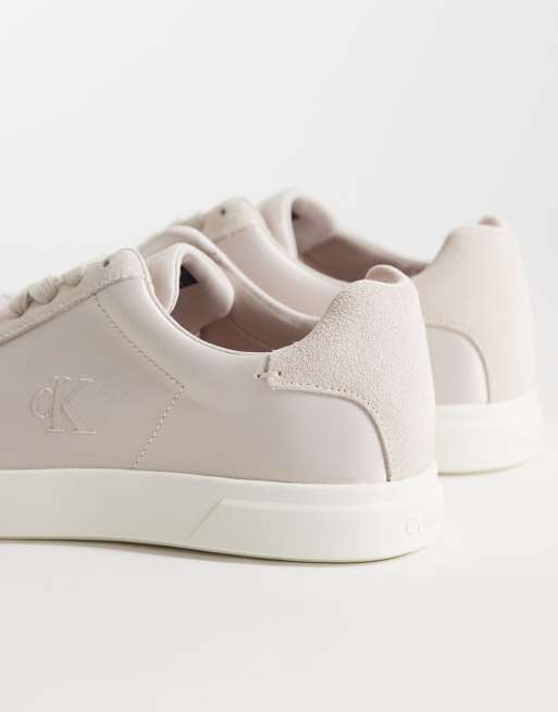 Calvin Klein – Cupsole-Sneaker aus Satin-Mix in Grau, 2 von 5