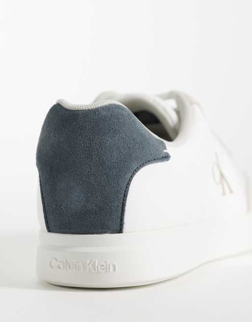 Calvin Klein cupsole trainers in white and grey, 4 of 5