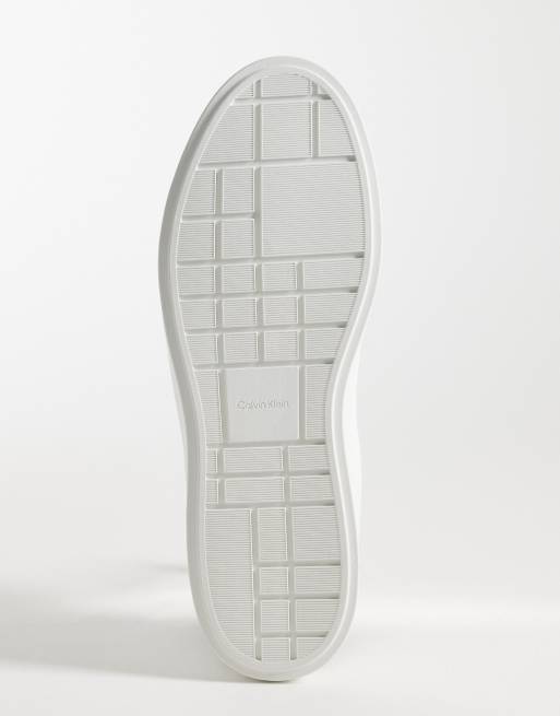 Calvin Klein cupsole trainers in white and grey, 5 of 5