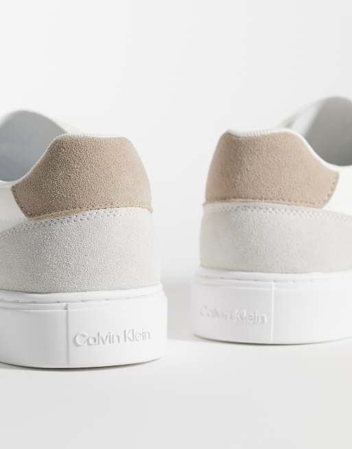 Calvin Klein cupsole trainers with embossed logo in white, 5 of 5