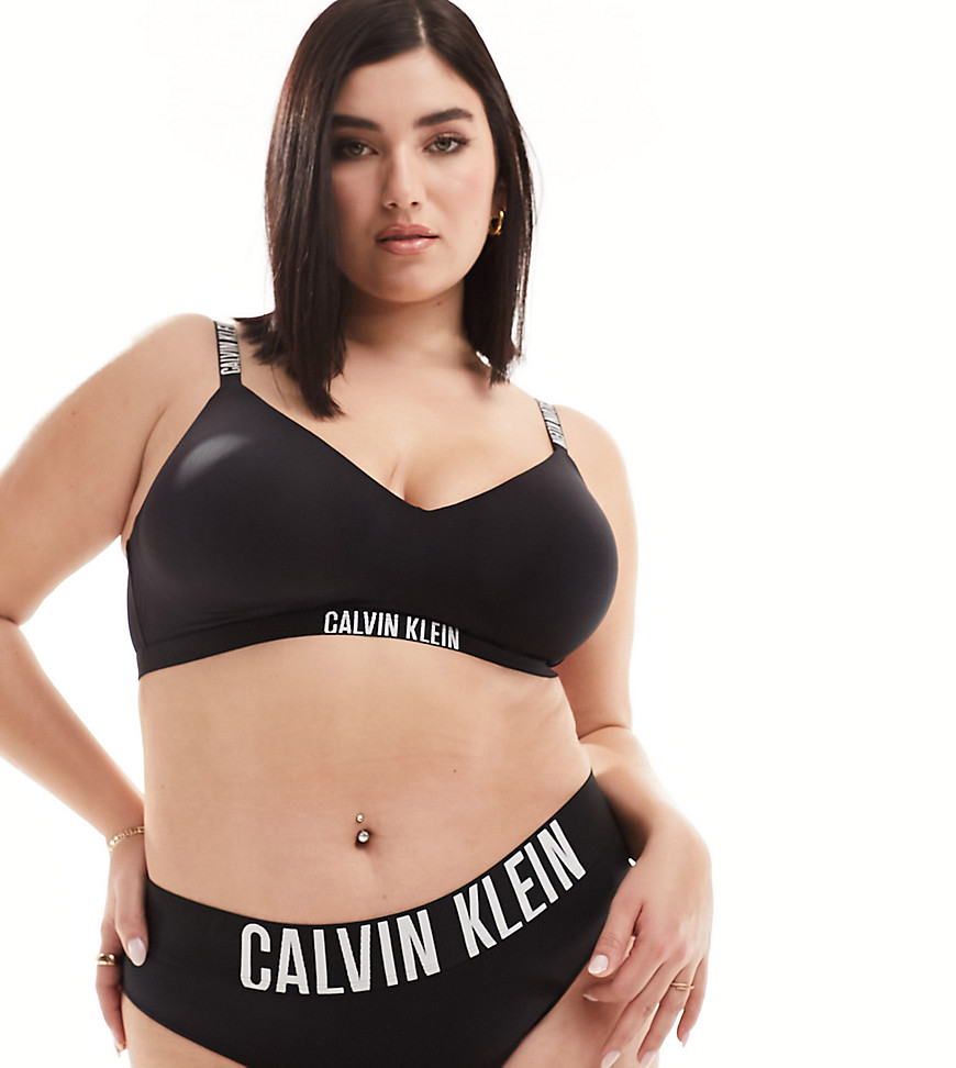 Calvin Klein curve intense power micro lightly lined bralette in black