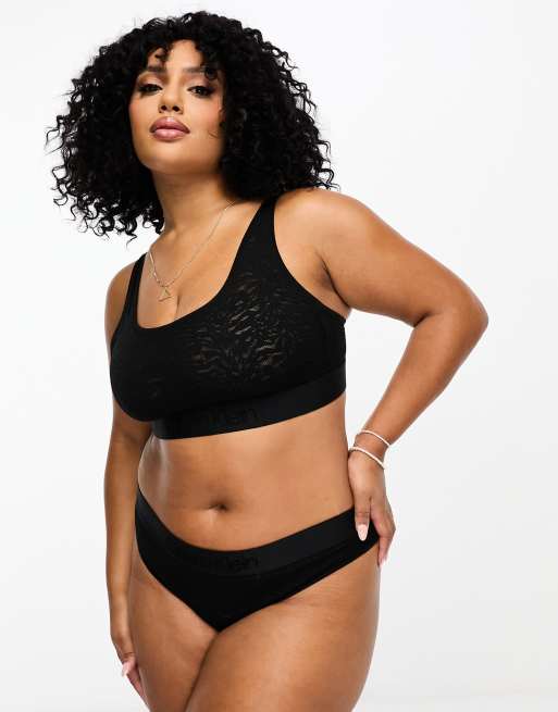 Calvin Klein Curve - Intrinsic - String à taille haute - Noir