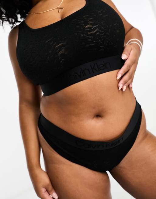 Calvin Klein Curve Intrinsic unlined bralette in black