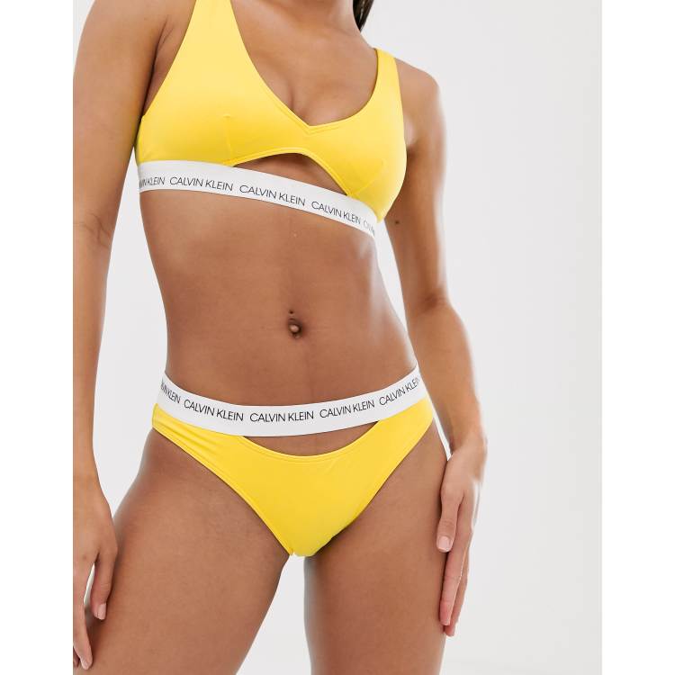 Calvin klein shop yellow bikini