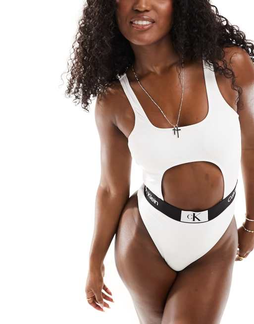 Calvin klein bodysuit clearance white