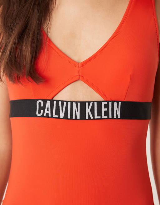 Calvin Klein Cut Out Swimsuit - Intense Power in Flaming Chili, 2 of 4