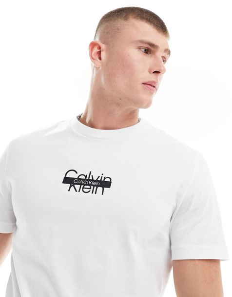 Calvin Klein small box logo T-shirt in white