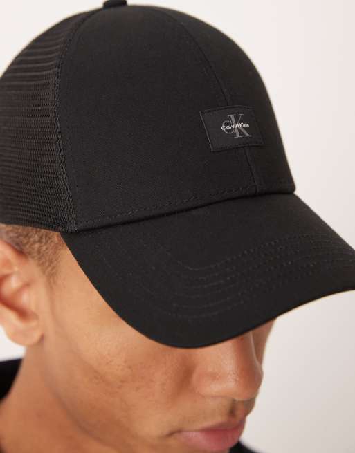 Calvin Klein – Czarna czapka z daszkiem z logo z monogramem, 2 z 3