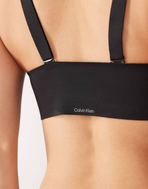 Calvin Klein – Czarny biustonosz bez ramiączek z dekoltem bandeau, 2 z 4