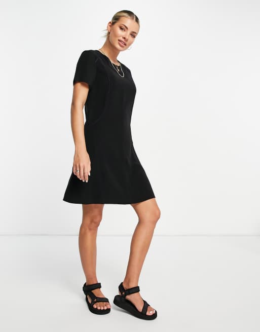 Calvin klein short store sleeve a line dress