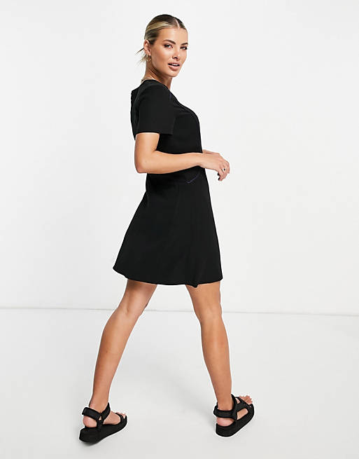 Calvin Klein danica A line dress in black | ASOS