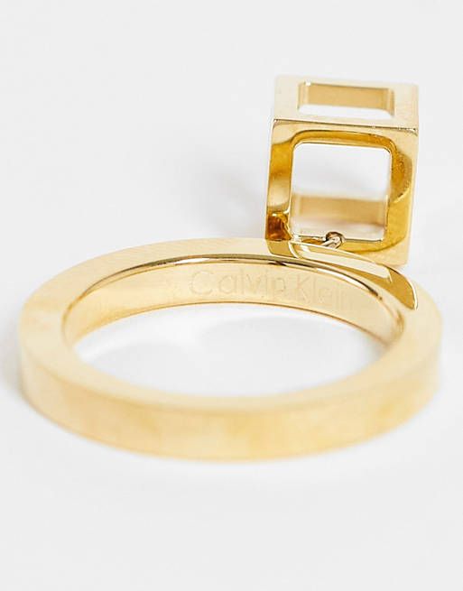 Jewelry Rings Statement Rings Calvin Klein Statement Ring gold-colored elegant 