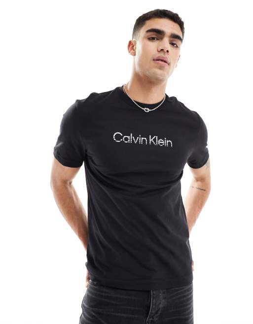 Calvin Klein degrade logo t-shirt in black