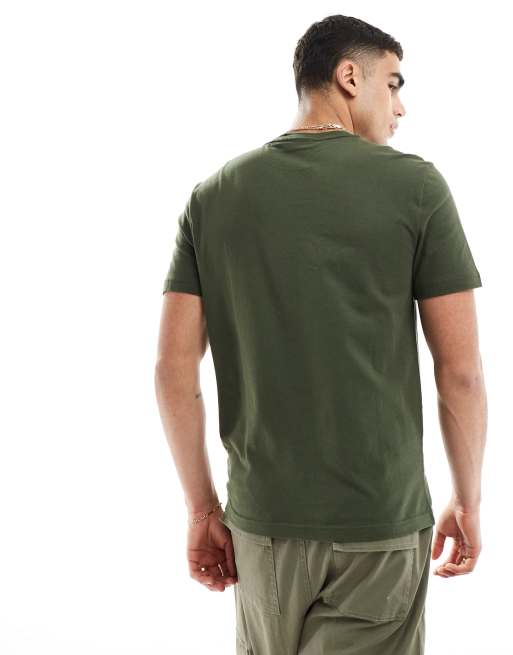 Calvin Klein – Degrade – Oliwkowozielony T-shirt z logo, 3 z 4