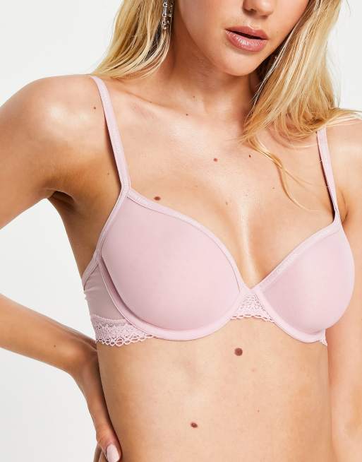 Calvin Klein demi bra in echo pink | ASOS