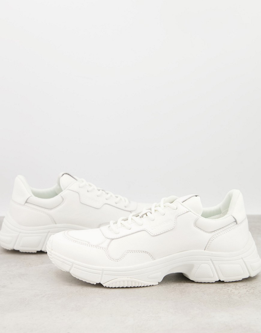 Calvin Klein demos chunky trainers in white