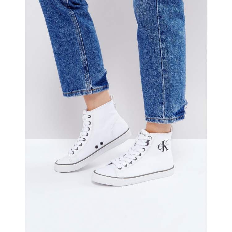 Calvin klein white clearance high tops