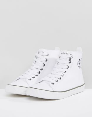 calvin klein high top trainers womens