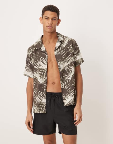 Calvin Klein drawstring swim shorts in black - view 1