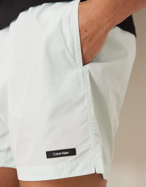 Calvin Klein drawstring swim shorts in mint green, 2 of 4