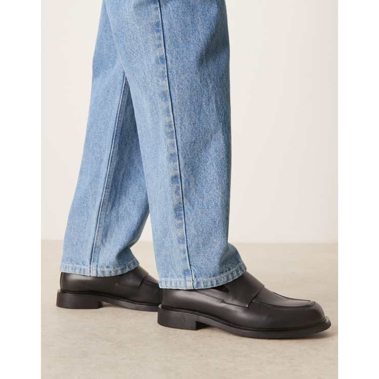 calvin klein blue dress shoes dressy loafers in black Size:10.5W Occasion:Day Designed for ease and Black Plus Size Mother