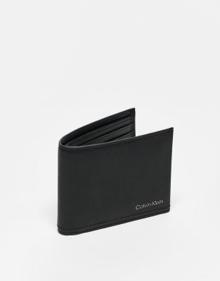 Calvin Klein duo stitch wallet in black