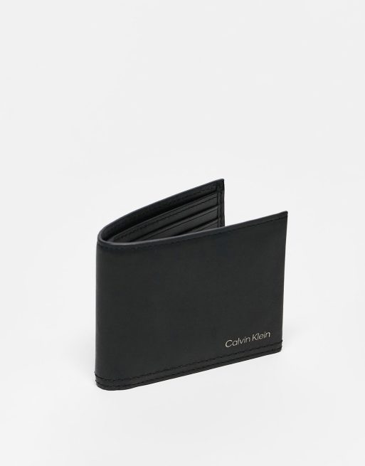 Calvin Klein duo stitch wallet in black | ASOS