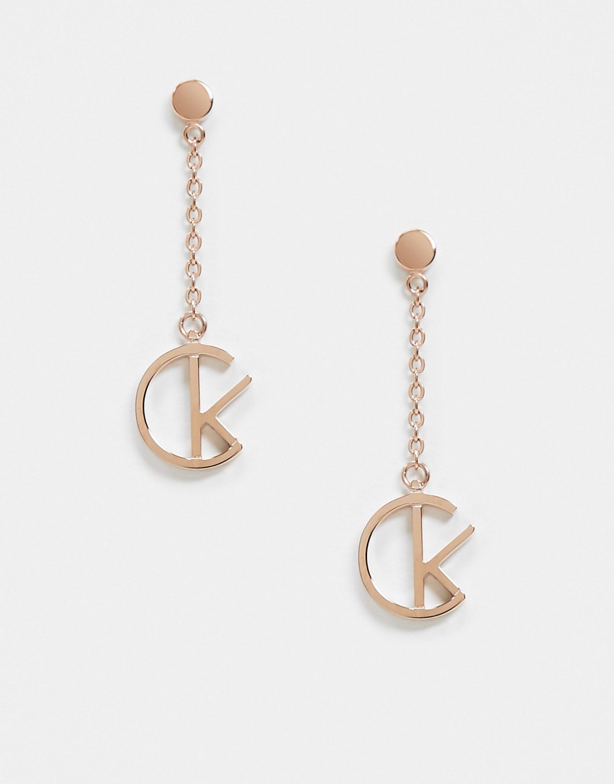 Calvin Klein earrings with logo-Gold