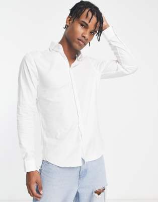 Calvin Klein easy care shirt in white - ASOS Price Checker