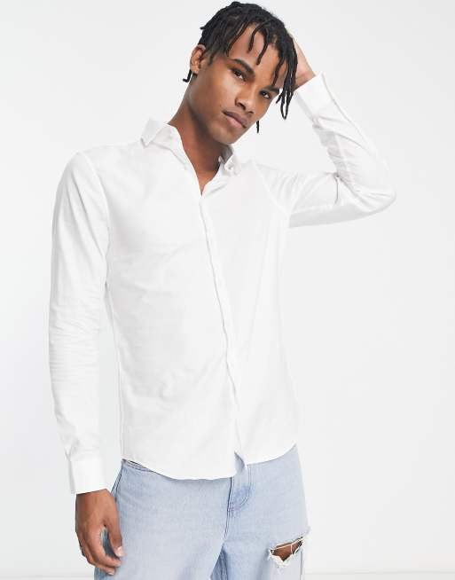 Calvin Klein easy care shirt in white ASOS