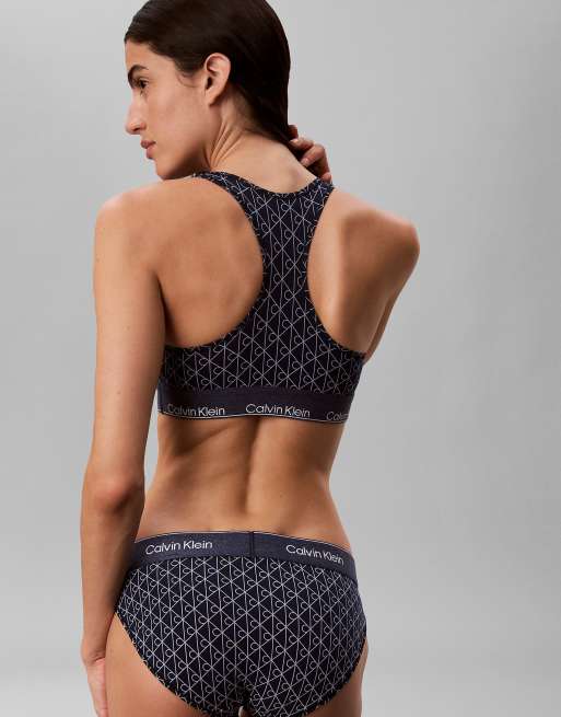 Calvin Klein édition limitée bralette sans doublure - icon coton modal en bleu emblème denim, 4 de 6