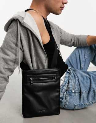 Calvin Klein elevated flatback crossbody bag in black - ASOS Price Checker