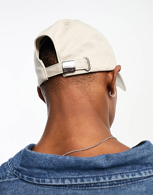 Calvin Klein elevated patch cap in ecru | ASOS