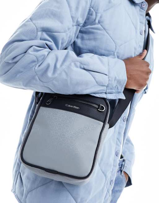 Calvin Klein elevated reporter bag in grey | ASOS