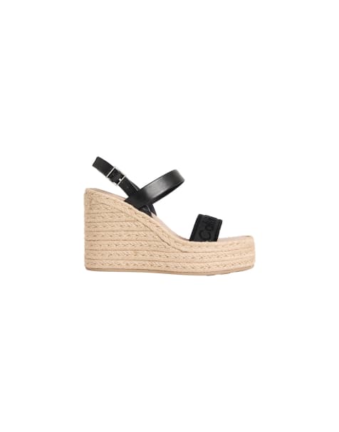 Calvin Klein Elisabeth - Espadrille-Wedgesandalen in ck black - view 1